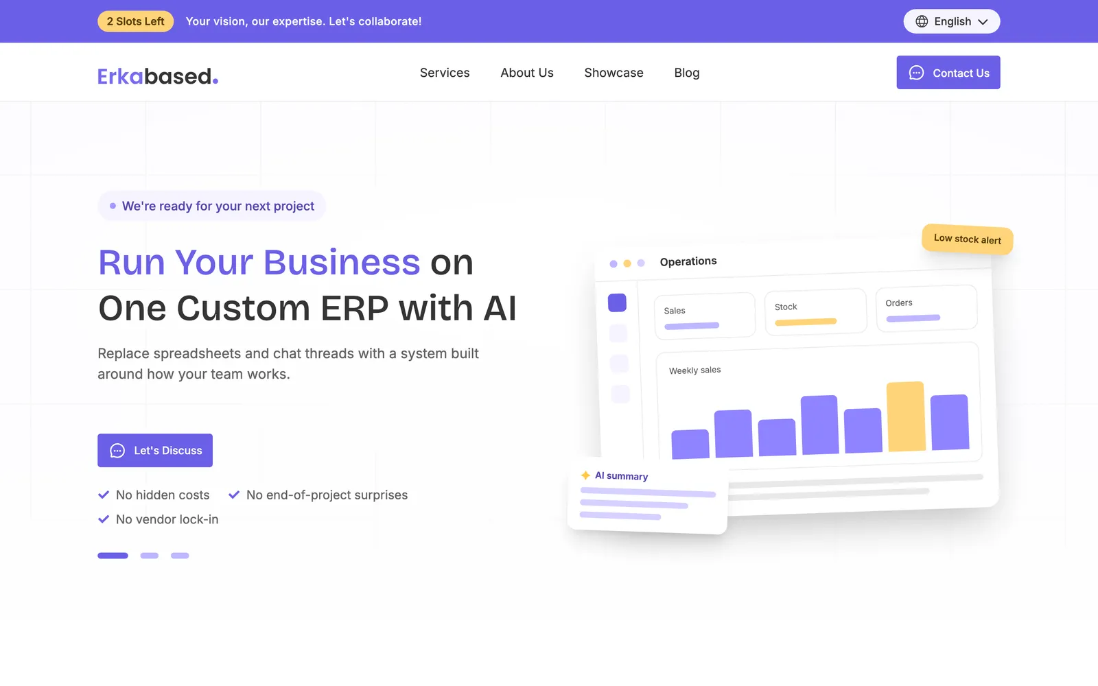 Erkabased website home page
